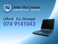 John McCrossan Computer Sales, Lifford, Co. Donegal, established over 20 years stocks and sources New and Used I.T. equipment.